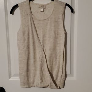 Loft Cream heathered sweater tank top